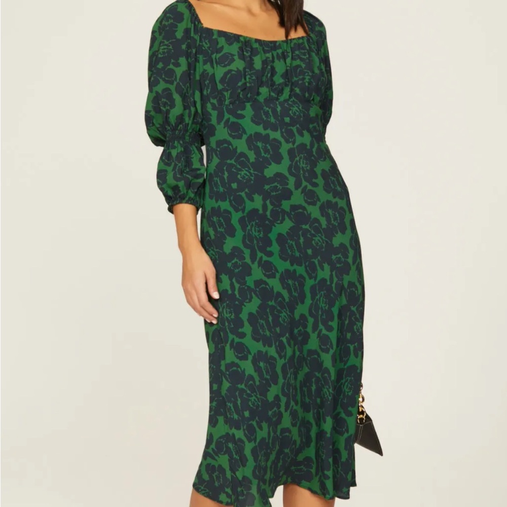 Peter Som Collective Scoop Neck Midi Dress Size 6 Green NWOT